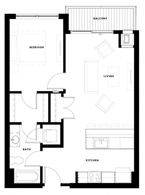 Westley on Broadway A1 Floor Plan